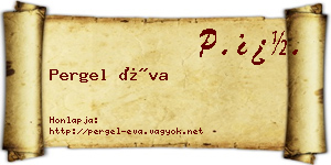 Pergel Éva névjegykártya